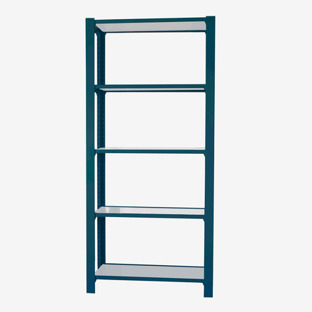 Rayonnage de bureau charge légère sans vis 2100x900x400 - 5 niveaux Anthracite/Blanc - SIMON RACK - 8425437103506