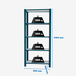 Rayonnage de bureau charge légère sans vis 2100x900x400 - 5 niveaux Anthracite/Blanc - SIMON RACK - 8425437103506