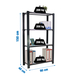 Rayonnage de bureau charge légère sans vis 1500x900x300 - 4 niveaux Anthracite/Blanc - SIMON RACK - 8425437103780