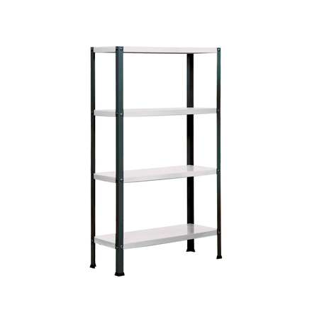 Rayonnage intérieur 1600x800x300 - 4 niveaux Anthracite/Blanc - SIMON RACK - 8425437104152