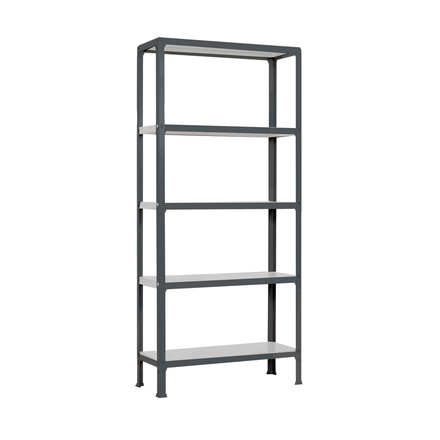 Rayonnage intérieur 1800x1000x300 - 5 niveaux Anthracite/Blanc - SIMON RACK - 8425437104367