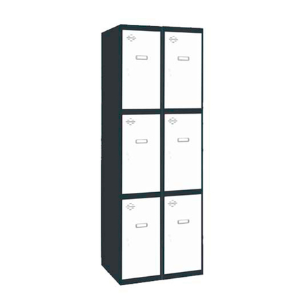 Vestiaire métallique monté 1800x600x500 - Anthracite/Bleu - SIMON RACK - 8425437105470