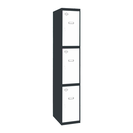 Vestiaire métallique monté 1800x400x500 - Anthracite/Bleu - SIMON RACK - 8425437105500
