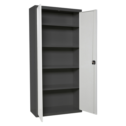 Vestiaire métallique 1800x600x400 - 4 niveaux Anthracite/Bleu - SIMON RACK - 8425437106040