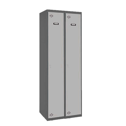 Vestiaire métallique monté 1800x600x500 - 1 niveau Anthracite/Gris - SIMON RACK - 8425437106101