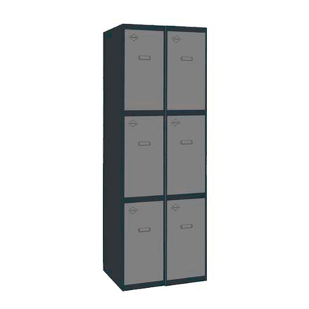 Vestiaire métallique monté 1800x800x500 - Anthracite/Gris - SIMON RACK - 8425437106286