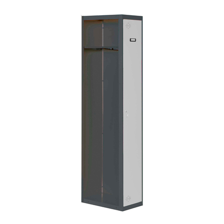 Vestiaire métallique 1800x300x500 - 1 niveau Anthracite/Gris - SIMON RACK - 8425437106583