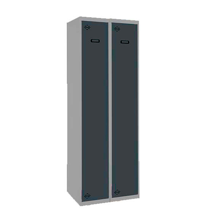 Vestiaire métallique monté 1800x800x500 - 1 niveau Gris/Anthracite - SIMON RACK - 8425437106910