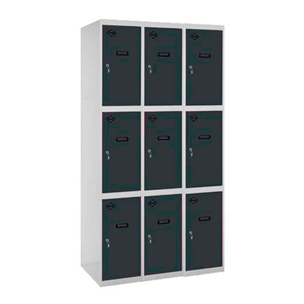 Vestiaire métallique monté 1800x900x500 - Gris/Anthracite - SIMON RACK - 8425437107023