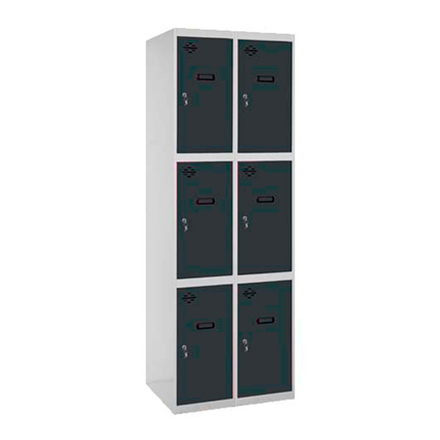 Vestiaire métallique monté 1800x800x500 - Gris/Anthracite - SIMON RACK - 8425437107054