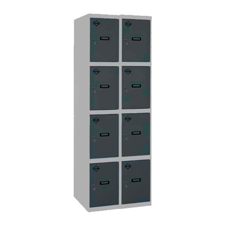 Vestiaire métallique monté 1800x800x500 - Gris/Anthracite - SIMON RACK - 8425437107122