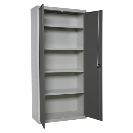 Vestiaire métallique monté 1800x800x400 - 4 niveaux Gris/Anthracite - SIMON RACK - 8425437107283