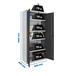 Vestiaire métallique monté 1800x800x400 - 4 niveaux Gris/Anthracite - SIMON RACK - 8425437107283