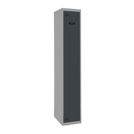 Vestiaire métallique 1800x300x500 - 1 niveau Gris/Anthracite - SIMON RACK - 8425437107344