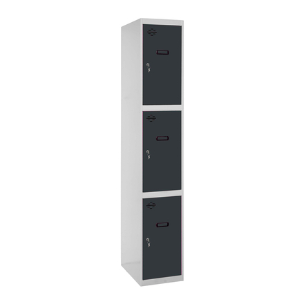 Vestiaire métallique 1800x300x500 - Gris/Anthracite - SIMON RACK - 8425437107429