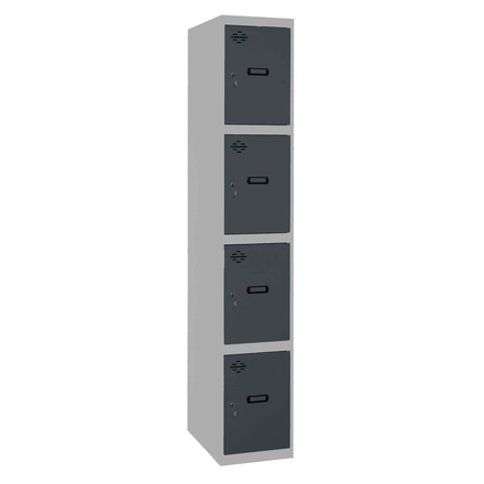 Vestiaire métallique 1800x300x500 - Gris/Anthracite - SIMON RACK - 8425437107467