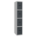 Vestiaire métallique 1800x300x500 - Gris/Anthracite - SIMON RACK - 8425437107467