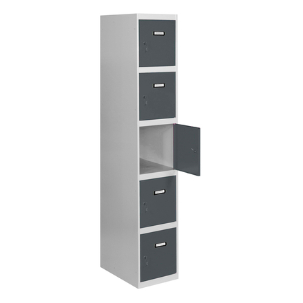 Vestiaire métallique 1800x300x500 - Gris/Anthracite - SIMON RACK - 8425437107504