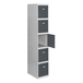 Vestiaire métallique 1800x300x500 - Gris/Anthracite - SIMON RACK - 8425437107504