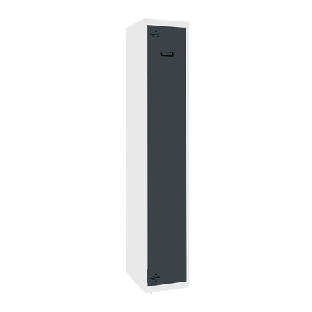 Vestiaire métallique monté 1800x300x500 - 1 niveau Bleu/Anthracite - SIMON RACK - 8425437107634