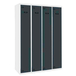 Vestiaire métallique monté 1800x1200x500 - 1 niveau Bleu/Anthracite - SIMON RACK - 8425437107665