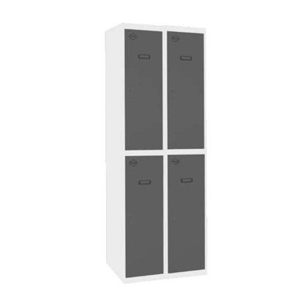 Vestiaire métallique monté 1800x600x500 - Bleu/Anthracite - SIMON RACK - 8425437107719