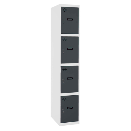 Vestiaire métallique 1800x300x500 - Bleu/Anthracite - SIMON RACK - 8425437108235