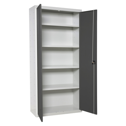 Vestiaire métallique 1800x600x400 - 4 niveaux Bleu/Anthracite - SIMON RACK - 8425437108358
