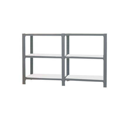 Rayonnage de bureau charge légère sans vis 1000x1800x300 - 3 niveaux Anthracite/Blanc - SIMON RACK - 8425437108600