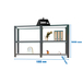 Rayonnage de bureau charge légère sans vis 1000x1800x300 - 3 niveaux Anthracite/Blanc - SIMON RACK - 8425437108600