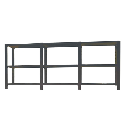 Rayonnage de bureau charge légère sans vis 1000x2700x300 - 3 niveaux Anthracite - SIMON RACK - 8425437108648