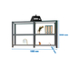 Rayonnage de bureau charge légère sans vis 1000x1800x400 - 3 niveaux Anthracite - SIMON RACK - 8425437108686