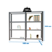 Rayonnage de bureau charge légère sans vis 1500x1800x300 - 4 niveaux Anthracite/Blanc - SIMON RACK - 8425437108723