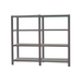 Rayonnage de bureau charge légère sans vis 1500x1800x400 - 4 niveaux Anthracite - SIMON RACK - 8425437108792