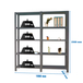 Rayonnage de bureau charge légère sans vis 2100x1800x300 - 5 niveaux Anthracite - SIMON RACK - 8425437108853