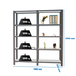 Rayonnage de bureau charge légère sans vis 2100x1800x300 - 5 niveaux Anthracite - SIMON RACK - 8425437108860