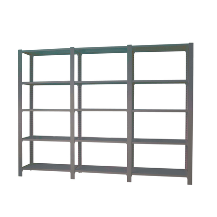 Rayonnage de bureau charge légère sans vis 2100x2700x300 - 5 niveaux Anthracite - SIMON RACK - 8425437108884