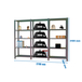 Rayonnage de bureau charge légère sans vis 2100x2700x300 - 5 niveaux Anthracite - SIMON RACK - 8425437108884