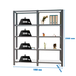 Rayonnage de bureau charge légère sans vis 2100x1800x400 - 5 niveaux Anthracite/Blanc - SIMON RACK - 8425437108907