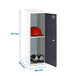 Vestiaire métallique 915x300x500 - Bleu/Anthracite - SIMON RACK - 8425437116810