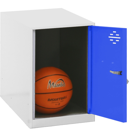 Vestiaire métallique 475x400x500 - Blanc/Bleu - SIMON RACK - 8425437117619
