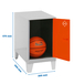 Vestiaire métallique monté 575x300x500 - Gris/Orange - SIMON RACK - 8425437119620