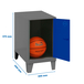 Vestiaire métallique monté 575x300x500 - Anthracite/Bleu - SIMON RACK - 8425437119668