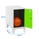 Vestiaire métallique 575x300x500 - Blanc/Vert - SIMON RACK - 8425437120008