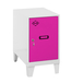 Vestiaire métallique 575x400x500 - Blanc/Rose - SIMON RACK - 8425437121319