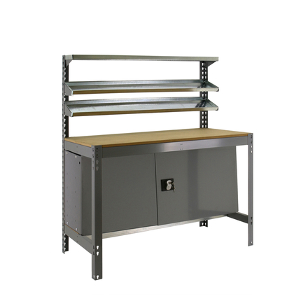 Kit établi Bricolage - 1555x1210x760 - 1 niveau Gris/Bois - SIMON RACK - 8425437123184