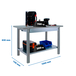 Kit établi mobile Bricolage - 830x1200x730 - 1 niveau Gris - SIMON RACK - 8425437124808