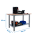 Kit établi mobile Bricolage - 865x1500x750 - 1 niveau Gris - SIMON RACK - 8425437125003