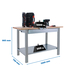 Kit établi mobile Bricolage - 865x1500x750 - 1 niveau Gris - SIMON RACK - 8425437125065