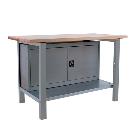 Kit établi mobile Bricolage - 865x1800x750 - 1 niveau Gris - SIMON RACK - 8425437125201